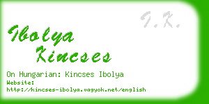 ibolya kincses business card
